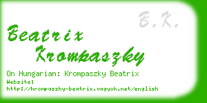 beatrix krompaszky business card